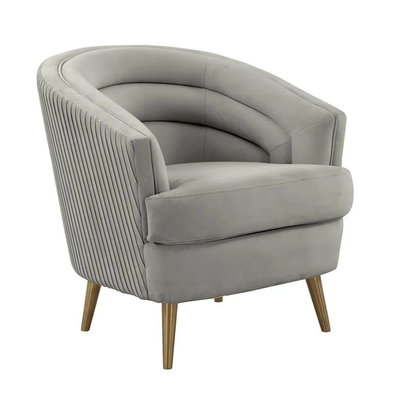 Fauteuil d'appoint en velours Jules par Inspire Me Home Decor - 29 larg. x 32,6 prof. x 31 haut.