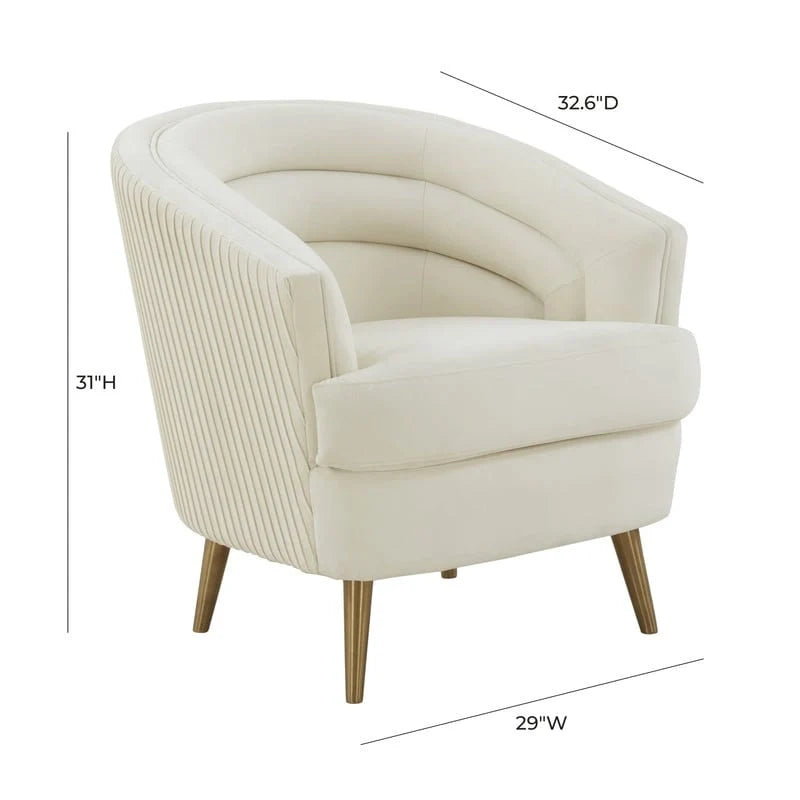 Fauteuil d'appoint en velours Jules par Inspire Me Home Decor - 29 larg. x 32,6 prof. x 31 haut.