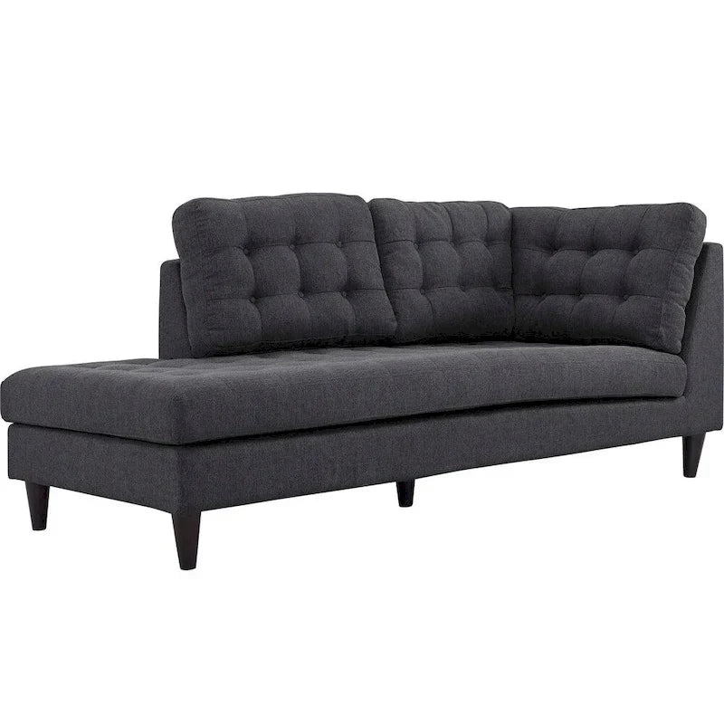 Canapé Sectionnel d'Angle Accoudoir Gauche Rembourré en Tissu 2 Pièces