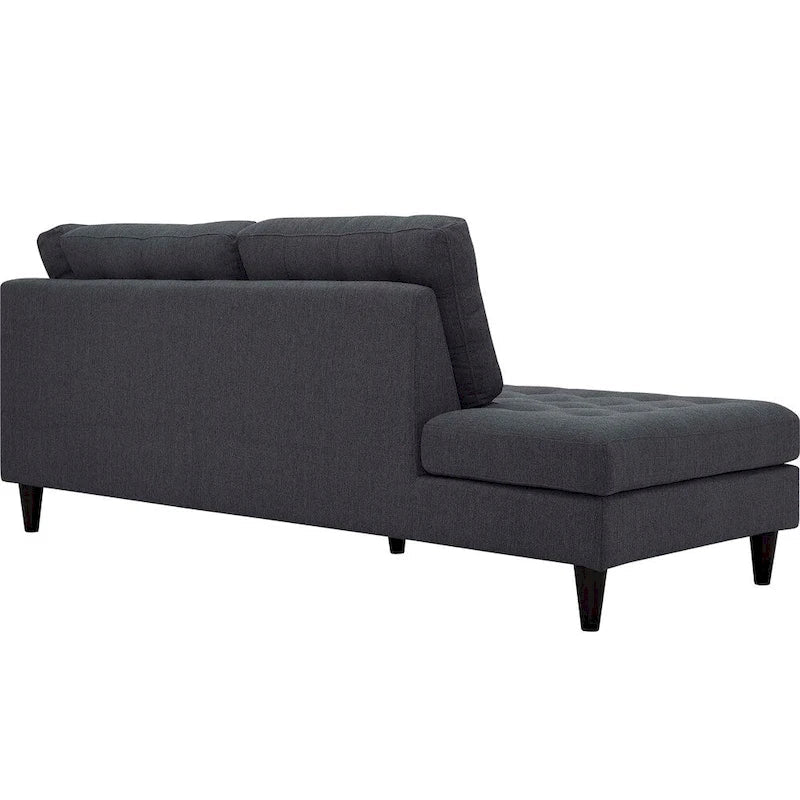 Canapé Sectionnel d'Angle Accoudoir Gauche Rembourré en Tissu 2 Pièces