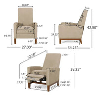 Fauteuil Inclinable à Dossier Poussé Rembourré Kalstrom par Christopher Knight Home