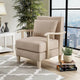 Fauteuil d'appoint contemporain en tissu et vinyle beige Cova par Furniture of America