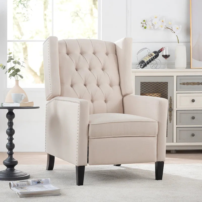 Fauteuil Inclinable Manuel à Oreilles Large - 34.45 x 27.16 x 40.55 pouces
