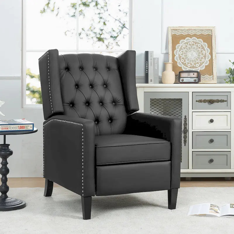 Fauteuil Inclinable Manuel à Oreilles Large - 34.45 x 27.16 x 40.55 pouces
