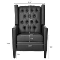 Fauteuil Inclinable Manuel à Oreilles Large - 34.45 x 27.16 x 40.55 pouces