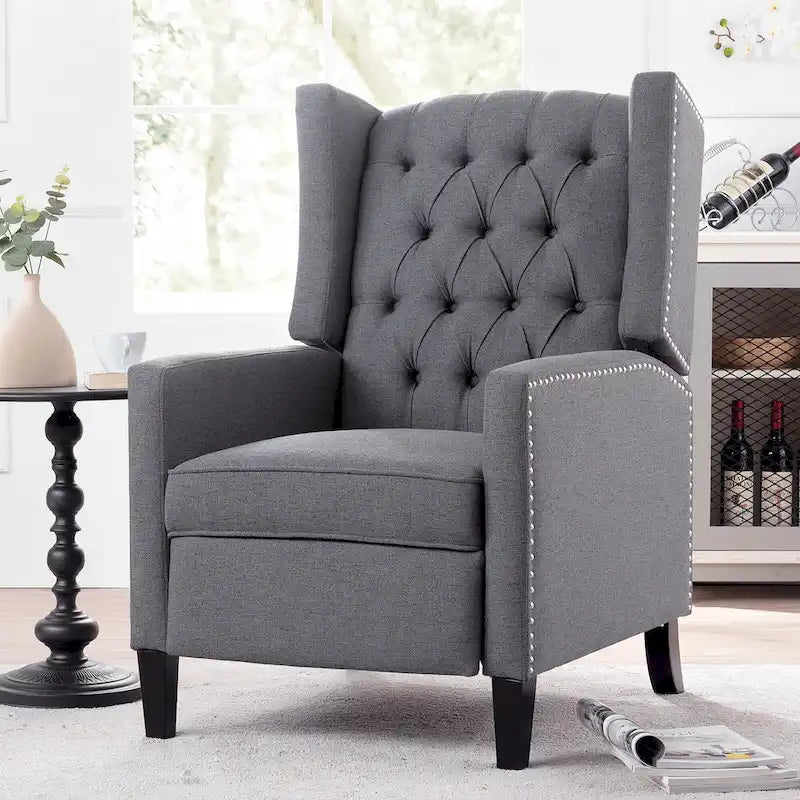 Fauteuil Inclinable Manuel à Oreilles Large - 34.45 x 27.16 x 40.55 pouces