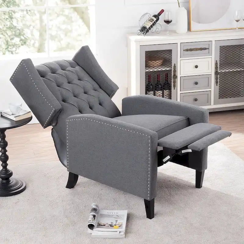 Fauteuil Inclinable Manuel à Oreilles Large - 34.45 x 27.16 x 40.55 pouces
