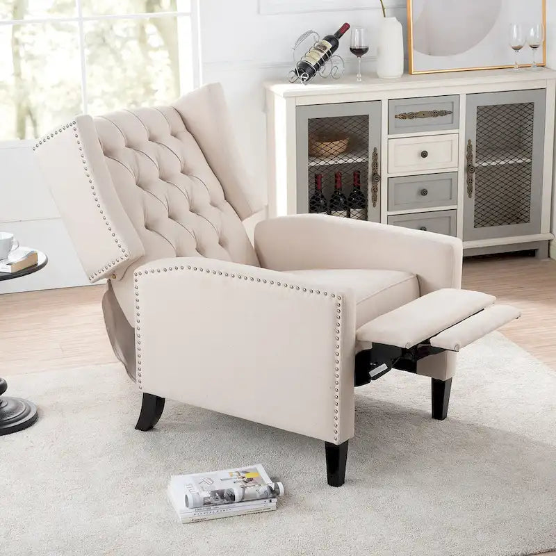 Fauteuil Inclinable Manuel à Oreilles Large - 34.45 x 27.16 x 40.55 pouces