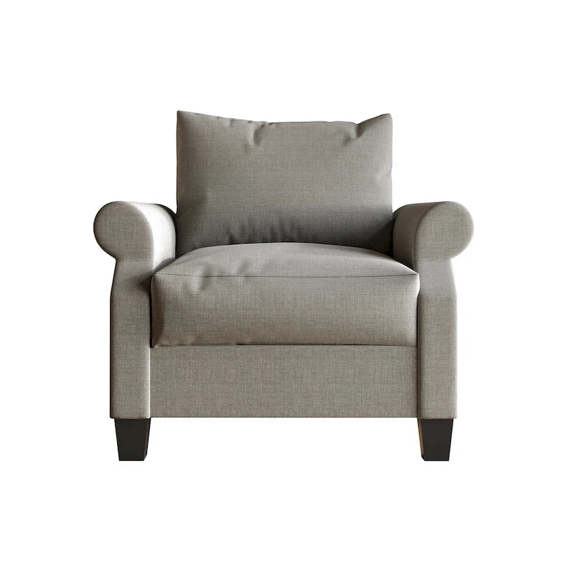 Fauteuil rembourré en lin classique CraftPorch