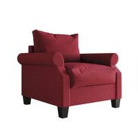 Fauteuil rembourré en lin classique CraftPorch