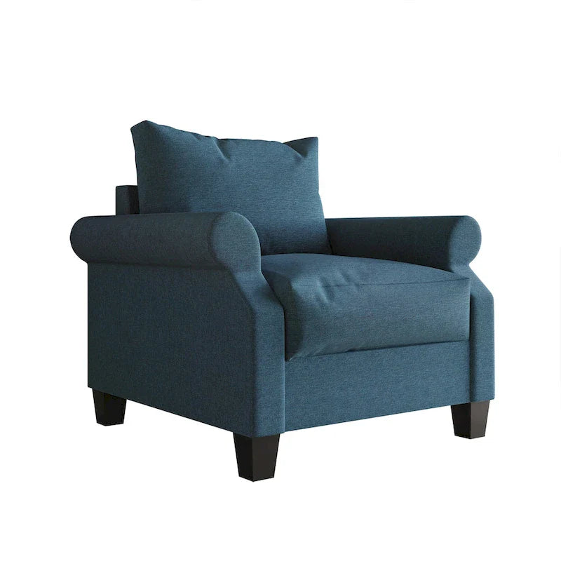 Fauteuil rembourré en lin classique CraftPorch