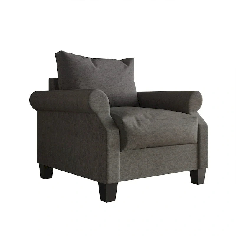 Fauteuil rembourré en lin classique CraftPorch