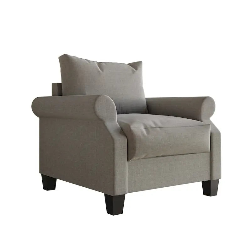 Fauteuil rembourré en lin classique CraftPorch