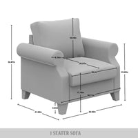 Fauteuil rembourré en lin classique CraftPorch