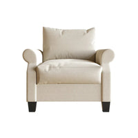 Fauteuil rembourré en lin classique CraftPorch