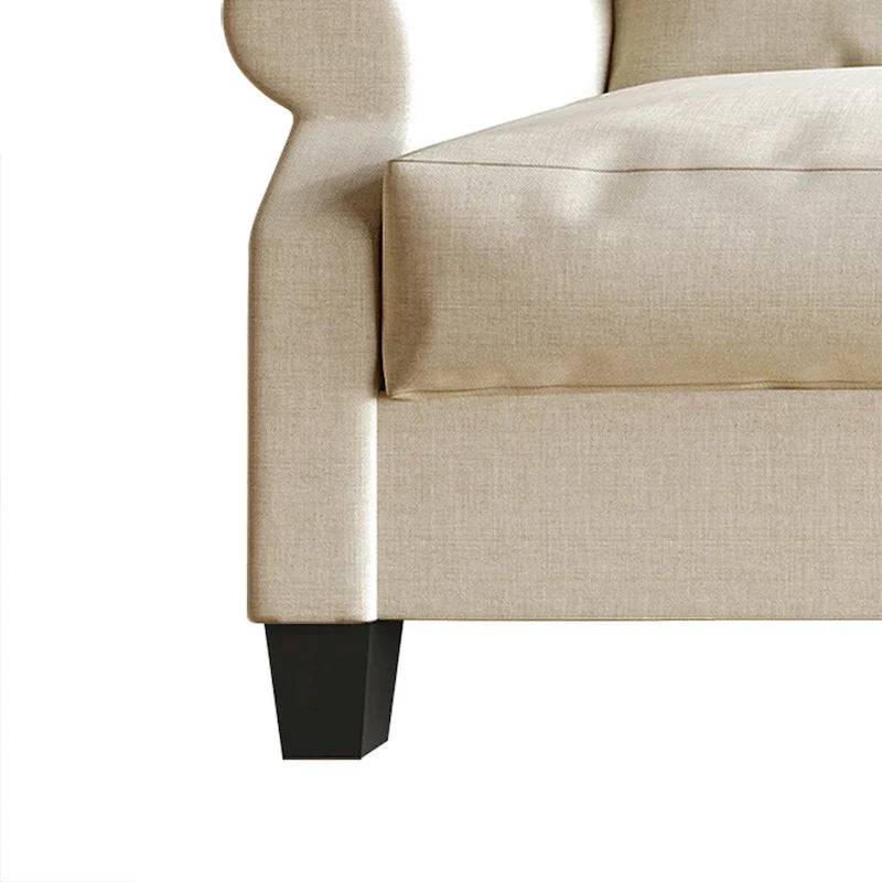 Fauteuil rembourré en lin classique CraftPorch