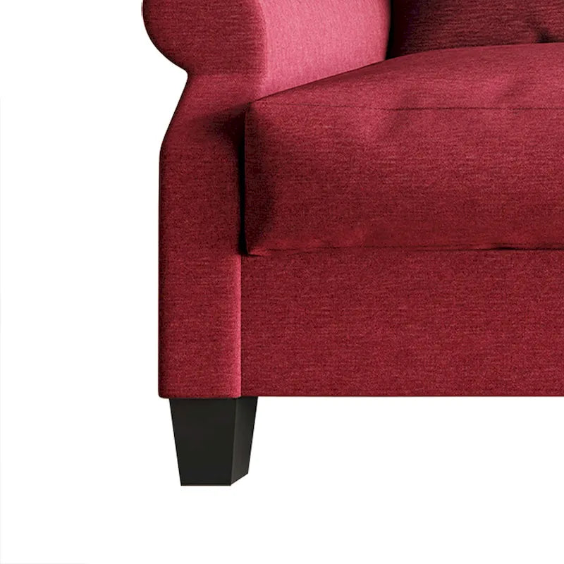 Fauteuil rembourré en lin classique CraftPorch