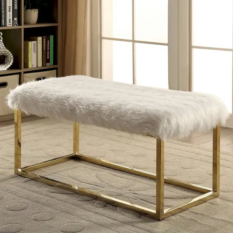 Banc d'entrée en métal Tula Contemporary de 40 pouces par Furniture of America