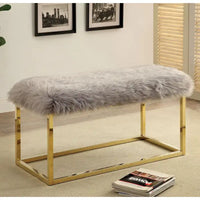 Banc d'entrée en métal Tula Contemporary de 40 pouces par Furniture of America