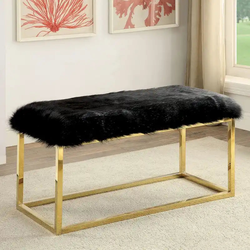 Banc d'entrée en métal Tula Contemporary de 40 pouces par Furniture of America