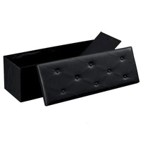 Pouf de rangement pliable, Repose-pieds, Pouf capitonné en cuir, Petit pouf carré pour salon, chambre à coucher, dortoir