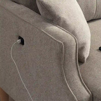 Causeuse 2 Places en Tissu avec Chargement USB