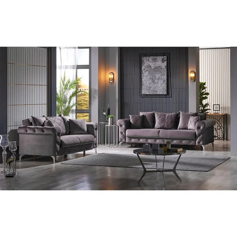 Ensemble de salon Rivario 2 pièces, un canapé et une causeuse
