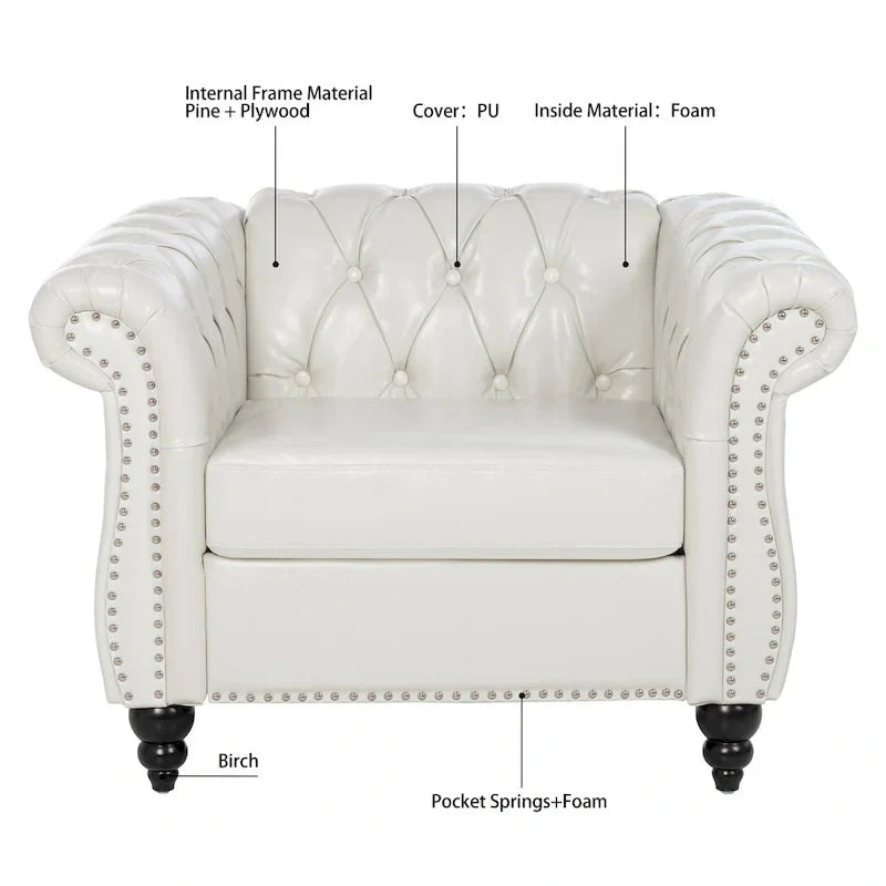 Fauteuil classique confortable à 1 place pour le salon