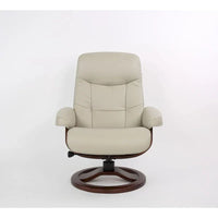 Fauteuil Inclinable et Pouf Fjords Muldal en Cuir