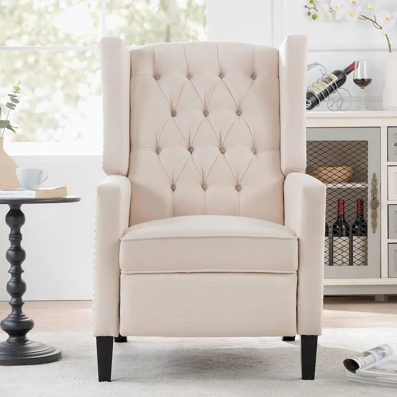 Fauteuil inclinable manuel à dossier oreilles