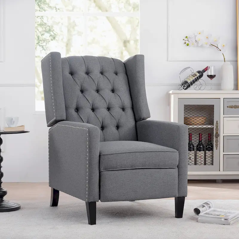 Fauteuil inclinable manuel à dossier oreilles