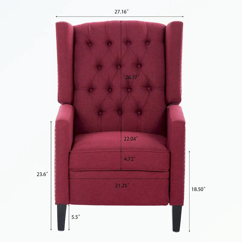 Fauteuil inclinable manuel à dossier oreilles