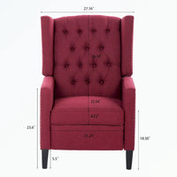 Fauteuil inclinable manuel à dossier oreilles