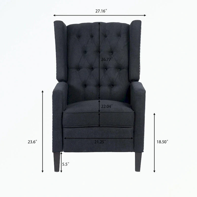 Fauteuil inclinable manuel à dossier oreilles