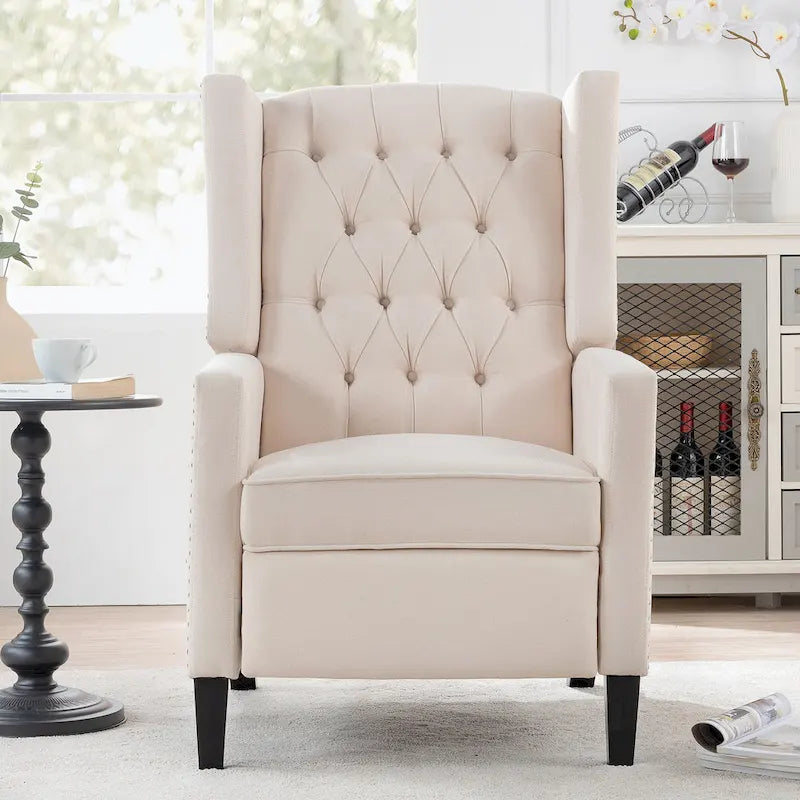 Fauteuil inclinable manuel à dossier oreilles