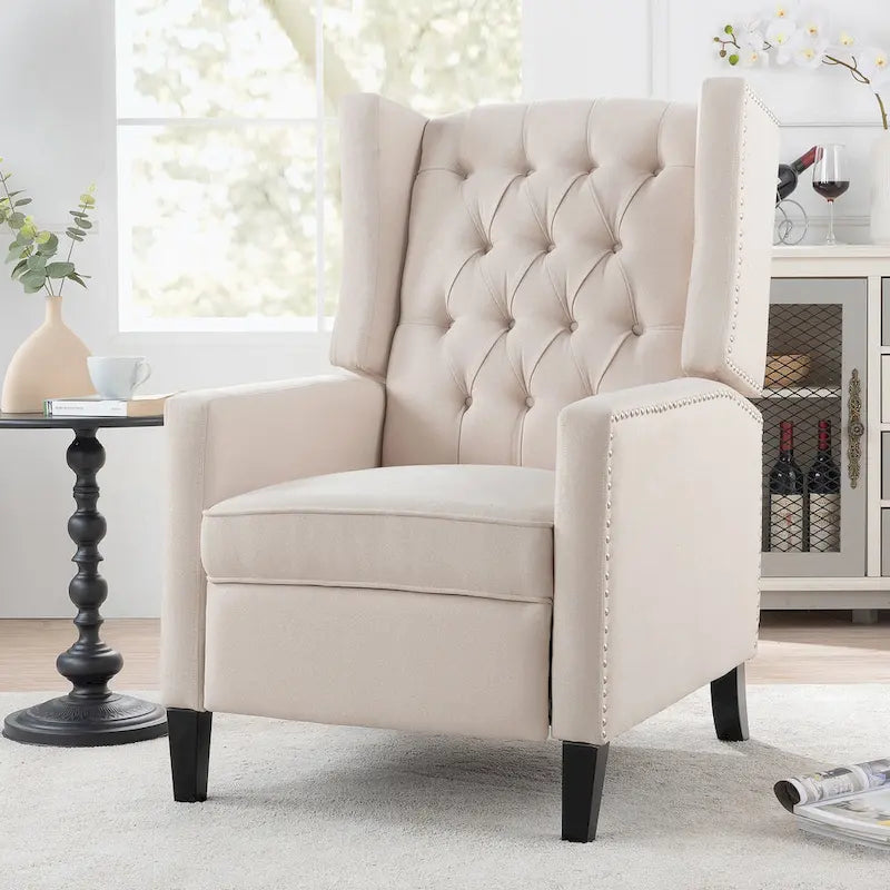 Fauteuil inclinable manuel à dossier oreilles