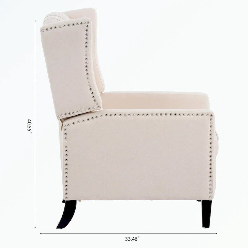 Fauteuil inclinable manuel à dossier oreilles