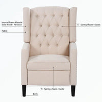 Fauteuil inclinable manuel à dossier oreilles