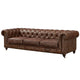 Canapé Chesterfield Century - Cuir châtaigne clair