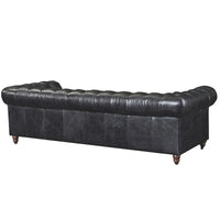 Canapé Chesterfield Century - Cuir châtaigne clair