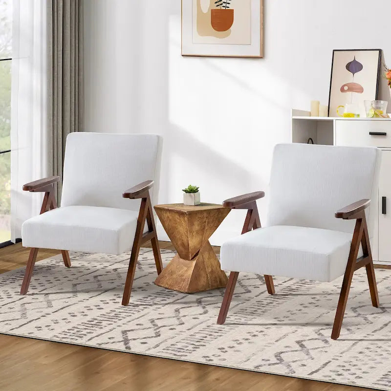 HUIMO Ensemble de 2 fauteuils d'appoint rembourrés pour salon, chambre à coucher