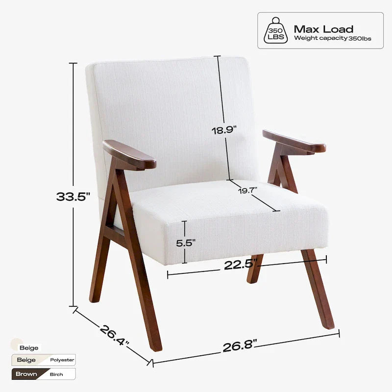 HUIMO Ensemble de 2 fauteuils d'appoint rembourrés pour salon, chambre à coucher