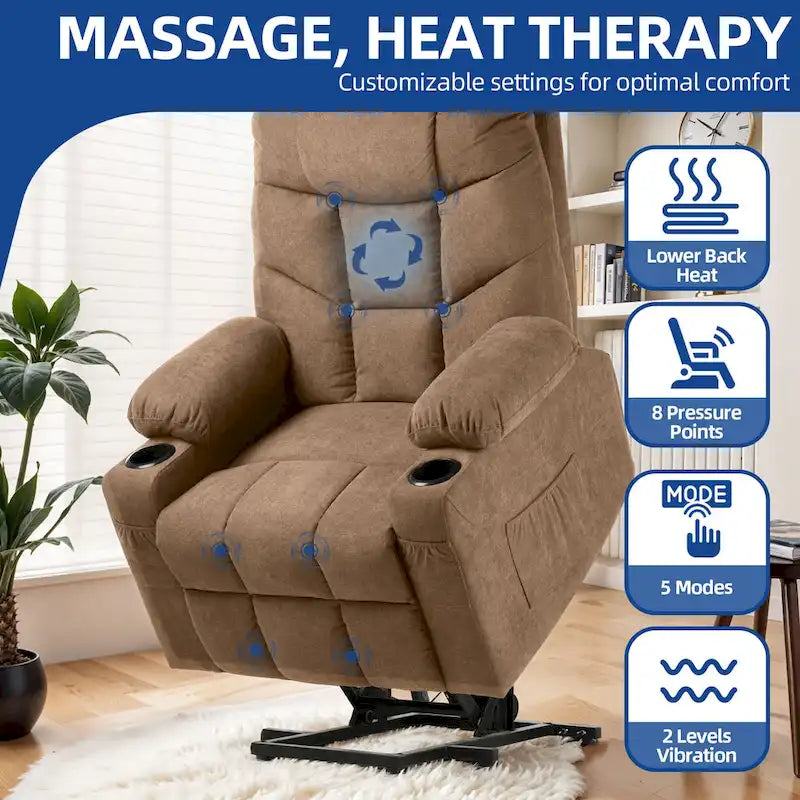Fauteuil Canapé Inclinable Moderne de Massage et Chauffage