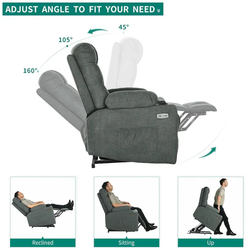 Fauteuil Canapé Inclinable Moderne de Massage et Chauffage