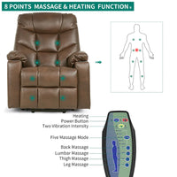 Fauteuil Canapé Inclinable Moderne de Massage et Chauffage