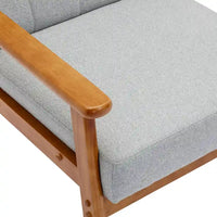 Fauteuil d'appoint avec accoudoirs et pieds en bois massif, pour salon, chambre à coucher, studio