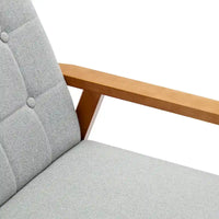 Fauteuil d'appoint avec accoudoirs et pieds en bois massif, pour salon, chambre à coucher, studio