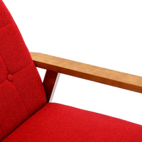 Fauteuil d'appoint avec accoudoirs et pieds en bois massif, pour salon, chambre à coucher, studio