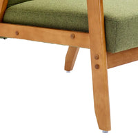 Fauteuil d'appoint avec accoudoirs et pieds en bois massif, pour salon, chambre à coucher, studio