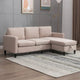 Canapé Sectionnel Convertible Mixoy avec Pouf de Rangement, Méridienne Réversible